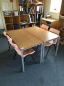 2 x tables with 4 x chairs