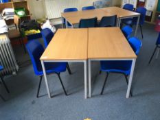 2 x tables with 4 x chairs