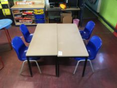 2 x Tables with 4 x Chairs, 1150x465x510mm