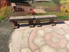 2 x timber seats, 1000x400mm h