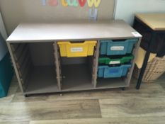 Multi tray storage unit