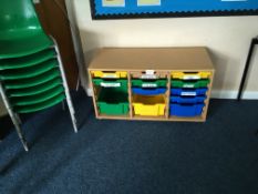 Multi tray storage unit, (wheel missing)