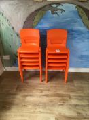 10 x plastic stacking chairs