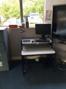 Steel frame computer desk