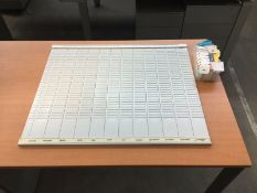 12 Month Nobo T Card Wall Planner c/w large quantity of inserts