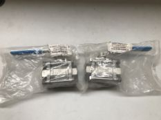 2 X Stainless Steel Ball Valves , 2