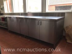 Five Door Stainless Steel Prep Cabinet