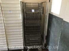 Various Metal Bread Baskets Trays and Trolley
