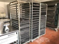 Mobile Trolleys and Baking Trays x3