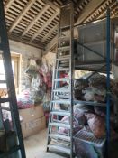 Aluminium step ladders - 11 steps plus work platform at top