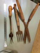 Selection of gardeners hand tools