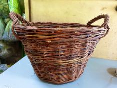 2 Wicker log baskets - used - 55 x 35cm