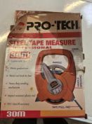 Pro tec 30 m steel tape measure