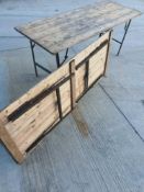 2 x wooden top tables (h,29
