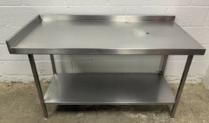 Stainless Steel Prep Table with Corner Upstand