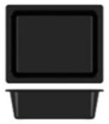 24x Black Milan Melamine