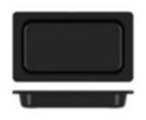 25x Black Milan Melamine