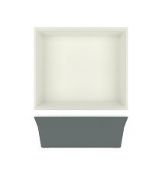 10x Steel Blue/White York Melamine 1/2 DeepDish