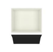 91x Black/White York Melamine 1/2 DeepDish