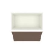 72x Taupe/White York Melamine 1/3 DeepDish