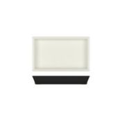 72x Black/White York Melamine 1/4 Tray