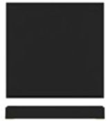 205x Black Luxor Melamine Square Riser