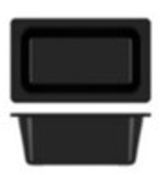 44x Black Milan Melamine