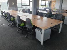 12 Person Workstation / Desks with covid screens