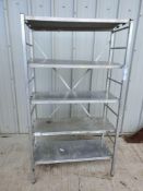 Aluminium 5 tier shelves