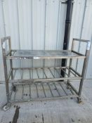 Stainless steel 3 tier shelves on wheels