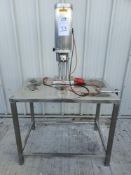 Stainless steel bench with 415v electric tin opener