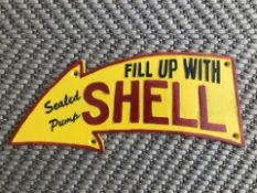 Fill Up With Shell Cast Iron Sign