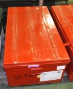 Metal Storage Chest L1000 x W560 x H380mm - Red