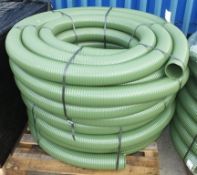 2x Heliflex 90mm flexible Ribbed Pipe 30m Rolls