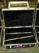 2x Aluminium Storage Transit Cases L560 x W380 x H240 mm