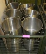 12x Stainless Cooking Pots