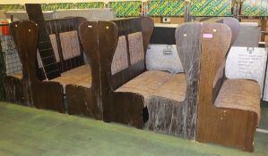 6x Bar Benches Wooden L1220 x W600 x H1360mm