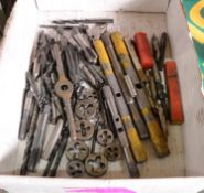 Assorted Taps, Dies & Drill BIts.
