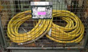 3x Yellow High Pressure Hoses.