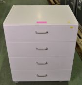 Cabinet 4 Drawers L660 x W540 x H810mm.