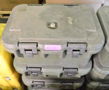 4x Cambo Green Plastic Food Container L650 x W440 x H310mm.