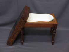 VICTORIAN PITCH PINE BIDET with interior kidney shape pot, 45cms H, 61cms W, 36.5cms D