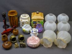 TREEN, GLASSWARE, China and glass ETC - an assortment of ornamental items