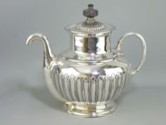 VICTORIAN ROYLES PATENT SELF POURING TEAPOT by James Dickson, Sheffield No 6327, dated 1886, 21.5cms