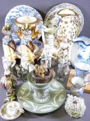 WEDGWOOD JASPERWARE, continental figurines, other mixed porcelain ETC