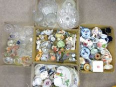 PORCELAIN FIGURINES, cabinet china, mixed glassware ETC