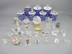 BOHEMIA RAINBOW CRYSTAL with other bird, animal figurines and ornaments, 25 plus pieces