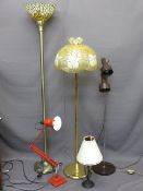 FIVE MODERN STANDARD TABLE & ANGLEPOISE LAMPS, various measurements E/T
