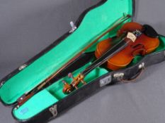 VIOLIN & BOW in a hard case, made in China