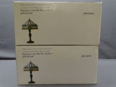 TIFFANY STYLE TABLE LAMPS, a pair, John Lewis boxed as new
